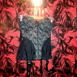 Frederick's Of Hollywood Vintage Lacey Corset Bustier